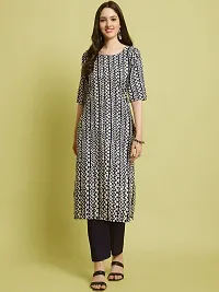 Stylish Crepe Printed Kurta Set For Women-thumb1