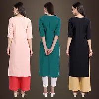 Fancy Crepe Kurtis for Women Pack Of 3-thumb1