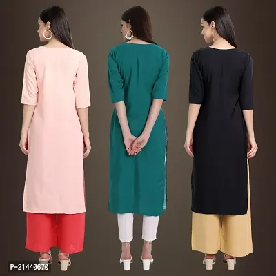 Fancy Crepe Kurtis for Women Pack Of 3-thumb2