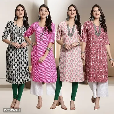 Fancy Crepe Kurtis for Women Pack Of 4-thumb0