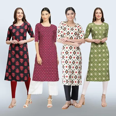 Women Stylish Crepe Staright Kurta