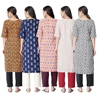 New Crepe Printed Kurtis Combo For Women Pack Of 5-thumb1