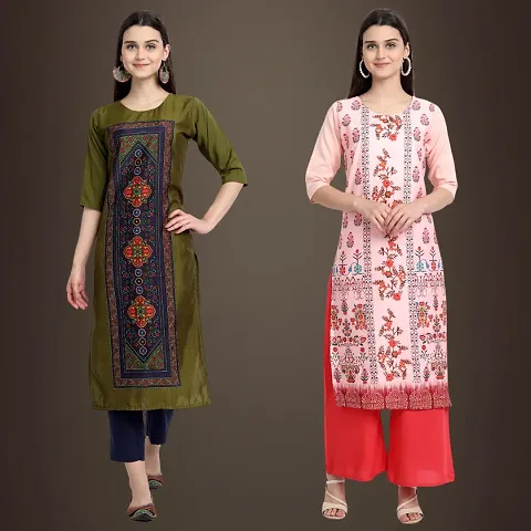 Stylish Fancy Crepe Kurtis Pack Of 2