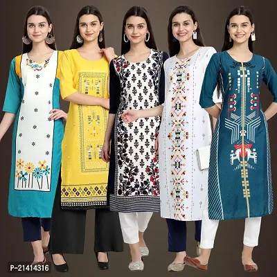 Fancy Crepe Kurtis For Women Pack Of 5