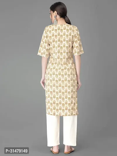 Stylish Crepe Printed Straight Kurta With Pant Set For Women-thumb3