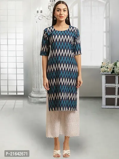 Stylish Blue Crepe Stitched Kurta For Women