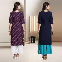 Fancy Rayon Kurtis For Women Pack Of 2-thumb1