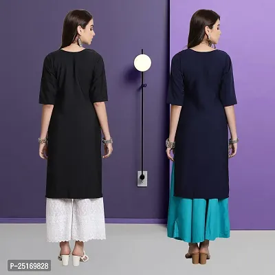 Fancy Crepe Kurtas For Women Pack Of 2-thumb2