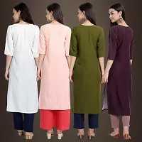 Fancy Crepe Kurtis for Women Pack Of 4-thumb1