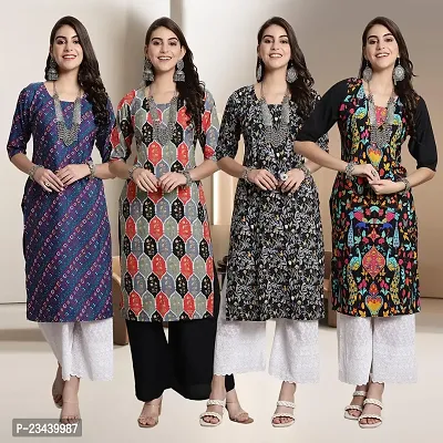 Fancy Crepe Kurtis for Women Pack Of 4