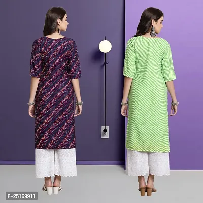 Fancy Crepe Kurtas For Women Pack Of 2-thumb2