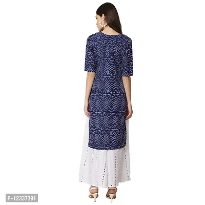 Elite Crepe Printed Straight Stitched Kurta For Women- Pack Of 3-thumb3