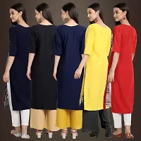 Fancy Crepe Kurtis For Women Pack Of 5-thumb1