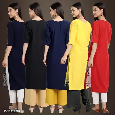 Fancy Crepe Kurtis For Women Pack Of 5-thumb2