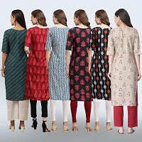 Women Stylish Crepe Printed Straight Kurta Combo-thumb1