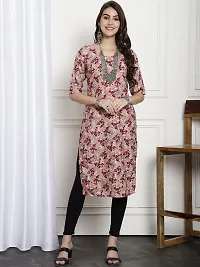 Fancy Crepe Printed Kurtas For Women Pack Of 6-thumb1