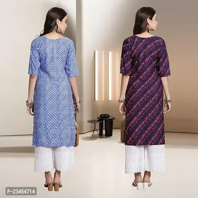 Fancy Rayon Kurtis For Women Pack Of 2-thumb2