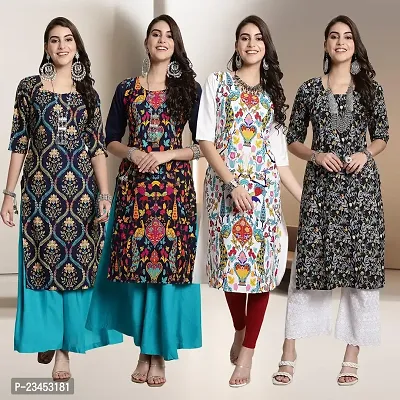 Fancy Crepe Kurtis for Women Pack Of 4