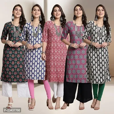 Fancy Crepe Kurtis For Women Pack Of 5