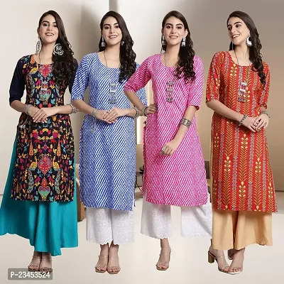 Fancy Crepe Kurtis for Women Pack Of 4