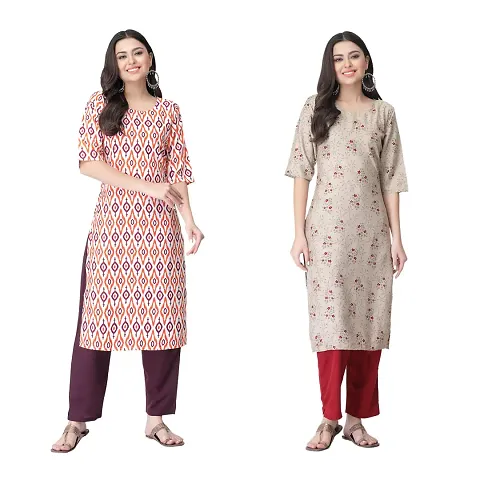 Classic Crepe Kurtis For Women Combo Pack Of 2