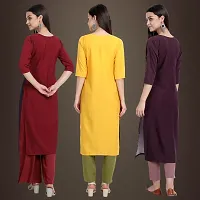 Fancy Crepe Kurtis for Women Pack Of 3-thumb1