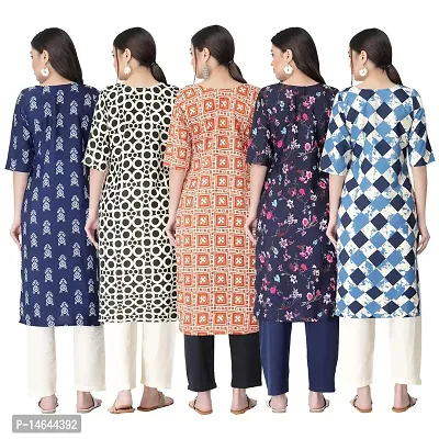 New Crepe Printed Kurtis Combo For Women Pack Of 5-thumb2