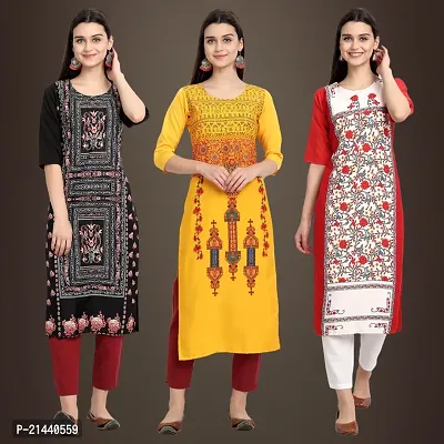 Fancy Crepe Kurtis for Women Pack Of 3