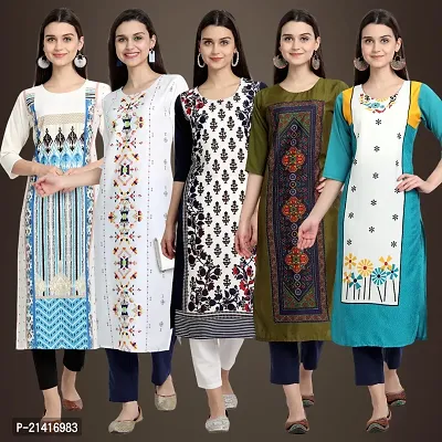 Fancy Crepe Kurtis For Women Pack Of 5