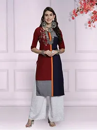 Attractive Multicoloured Printed Crepe Kurta Combo Of 3-thumb3