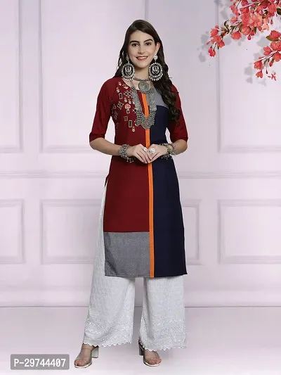 Attractive Multicoloured Printed Crepe Kurta Combo Of 3-thumb4