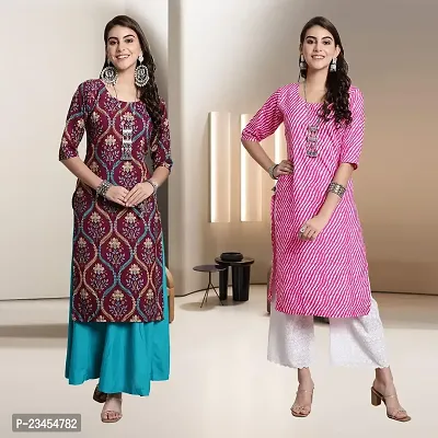 Fancy Rayon Kurtis For Women Pack Of 2