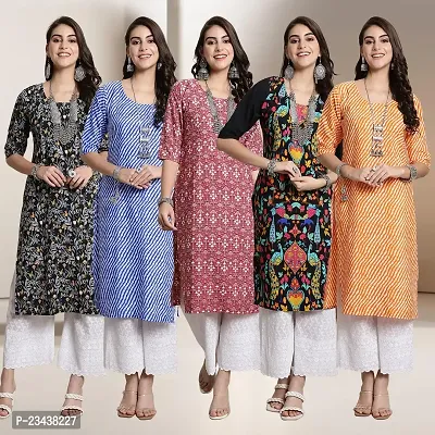 Fancy Crepe Kurtis For Women Pack Of 5