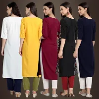 Fancy Crepe Kurtis For Women Pack Of 5-thumb1