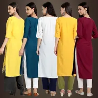 Fancy Crepe Kurtis For Women Pack Of 5-thumb1