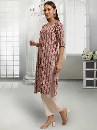 Stylish Beige Crepe Stitched Kurta For Women-thumb2