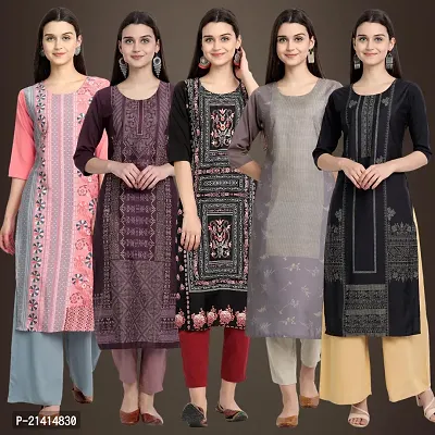 Fancy Crepe Kurtis For Women Pack Of 5