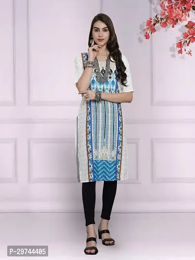 Attractive Multicoloured Printed Crepe Kurta Combo Of 3-thumb3