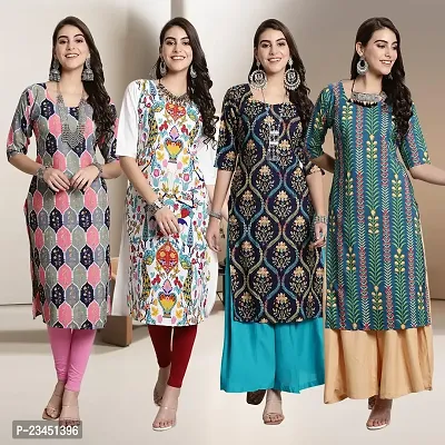 Fancy Crepe Kurtis for Women Pack Of 4