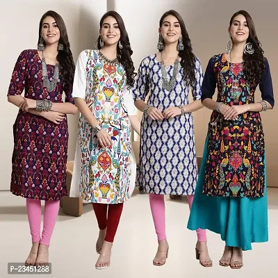 Fancy Crepe Kurtis for Women Pack Of 4