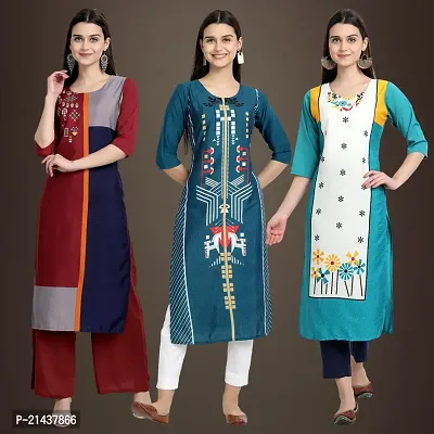 Fancy Crepe Kurtis for Women Pack Of 3