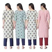 New Crepe Combo Printed Kurtis For Women Pack Of 4-thumb1