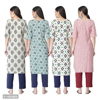 New Crepe Combo Printed Kurtis For Women Pack Of 4-thumb2