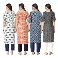 New Crepe Combo Printed Kurtis For Women Pack Of 4-thumb1