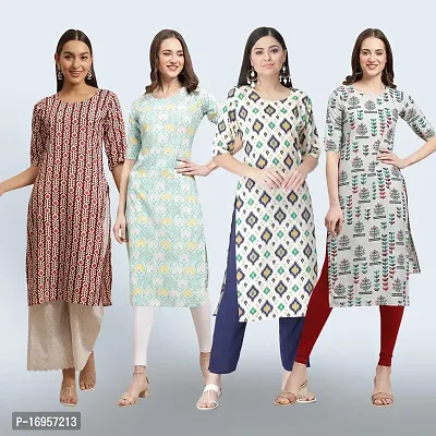 Women Stylish Crepe Straight Kurta