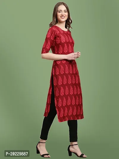 Stylish Crepe Printed Kurti For Women-thumb3