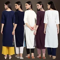 Fancy Crepe Kurtis For Women Pack Of 5-thumb1