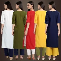 Fancy Crepe Kurtis For Women Pack Of 5-thumb1