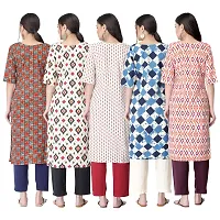 New Crepe Printed Kurtis Combo For Women Pack Of 5-thumb1