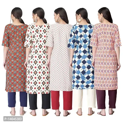 New Crepe Printed Kurtis Combo For Women Pack Of 5-thumb2